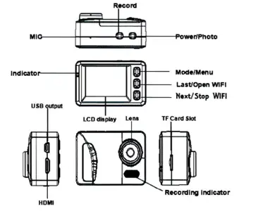 1080P Full HD WIFI-Enabled Sports/Action Camera User Manual