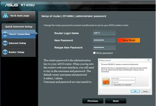 Asus Router Default Password