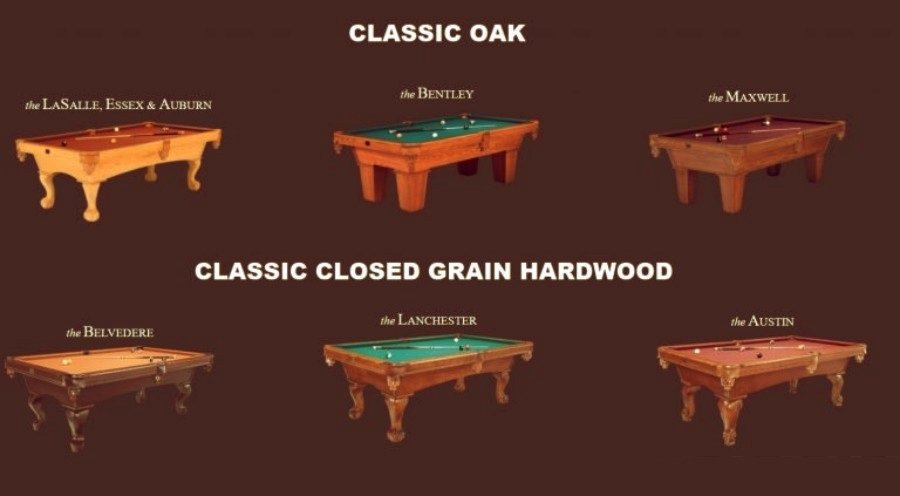 CLASSIC OAK Kasson pool table