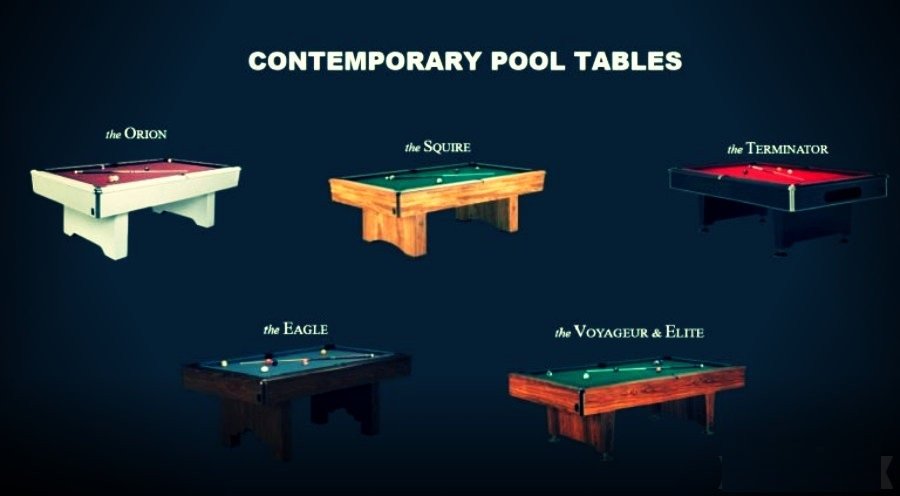 CONTEMPORARY KASSON POOL TABLES