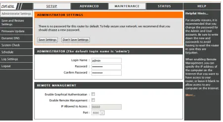 DIR-605l Default Password