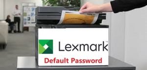 lexmark default admin password