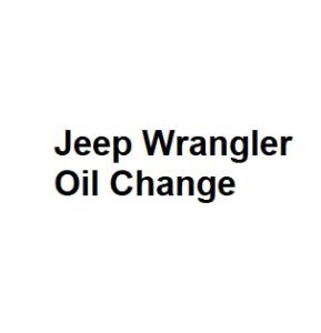 Jeep Wrangler Oil Change
