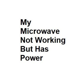 My Microwave Not Working But Has Power