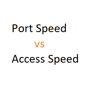 Port Speed vs Access Speed 