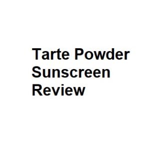 Tarte Powder Sunscreen Review