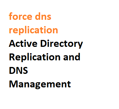 force dns replication