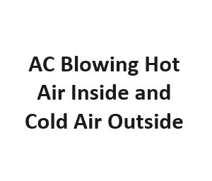 AC Blowing Hot Air Inside and Cold Air Outside