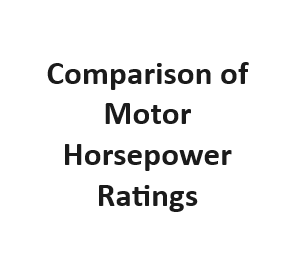 Comparison of Motor Horsepower Ratings