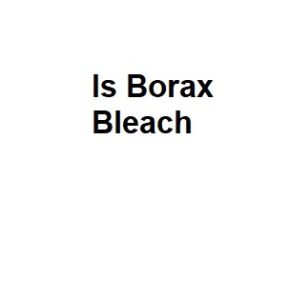Is Borax Bleach
