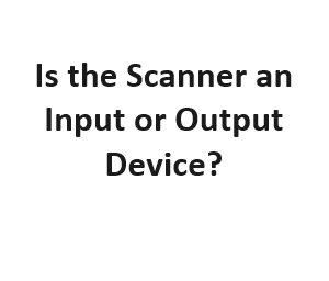 Is the Scanner an Input or Output Device?