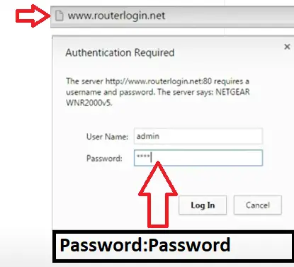 netgear default password